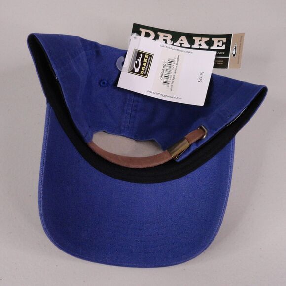 Drake Waterfowl Hat Royal Blue Cotton Twill Logo Patch Strapback Ball Cap NWT - Picture 5 of 9